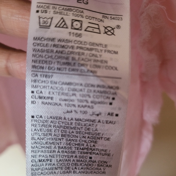 ON Pink Jaquard Cotton Button Down Classic Shirt XL - Picture 5 of 5